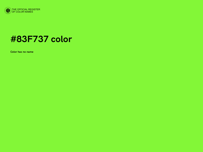 #83F737 color image