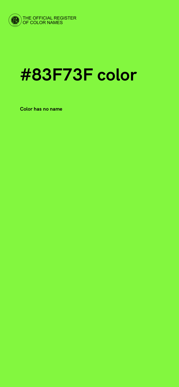 #83F73F color image