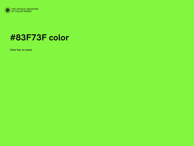 #83F73F color image