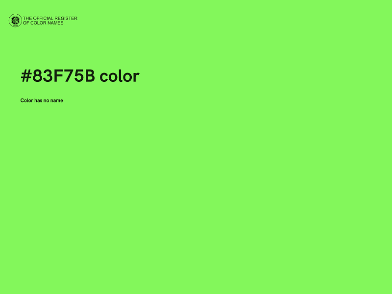 #83F75B color image