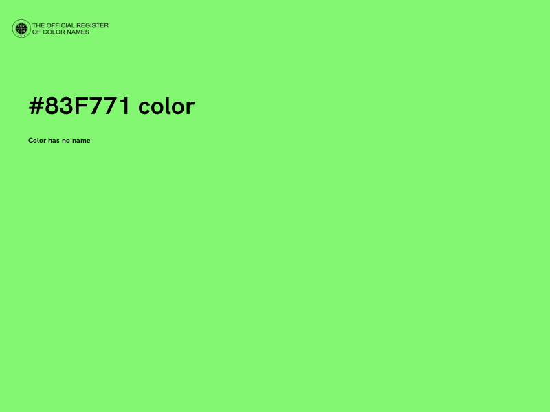 #83F771 color image