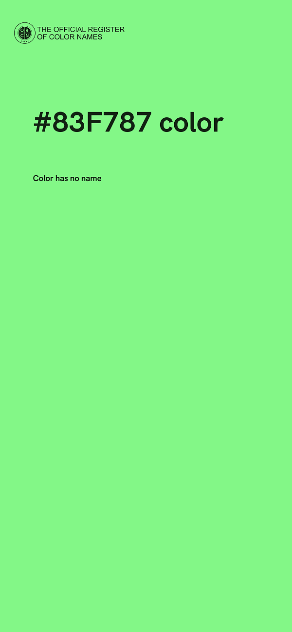 #83F787 color image