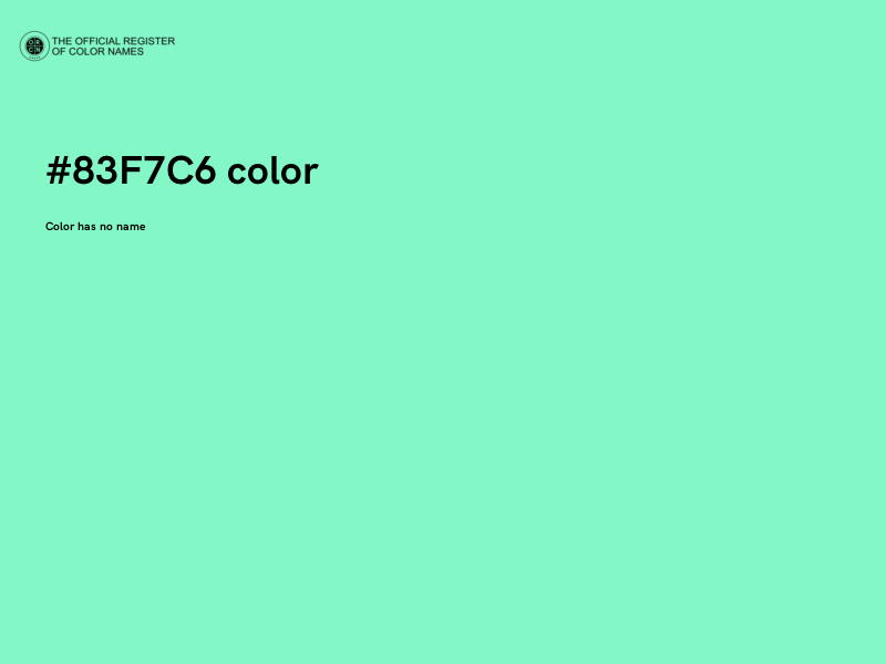 #83F7C6 color image