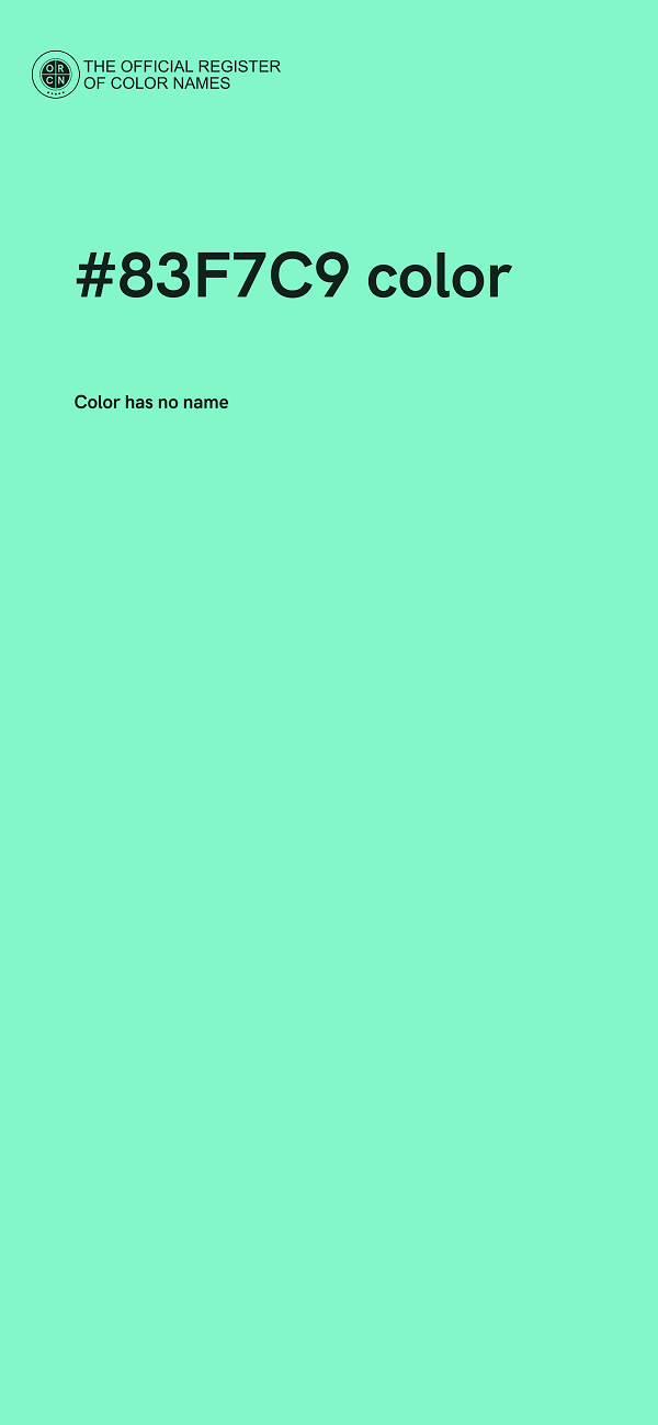 #83F7C9 color image