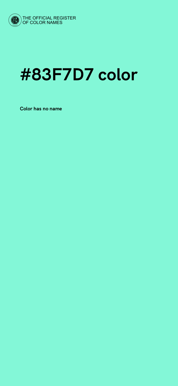 #83F7D7 color image