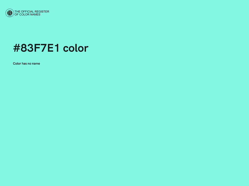 #83F7E1 color image