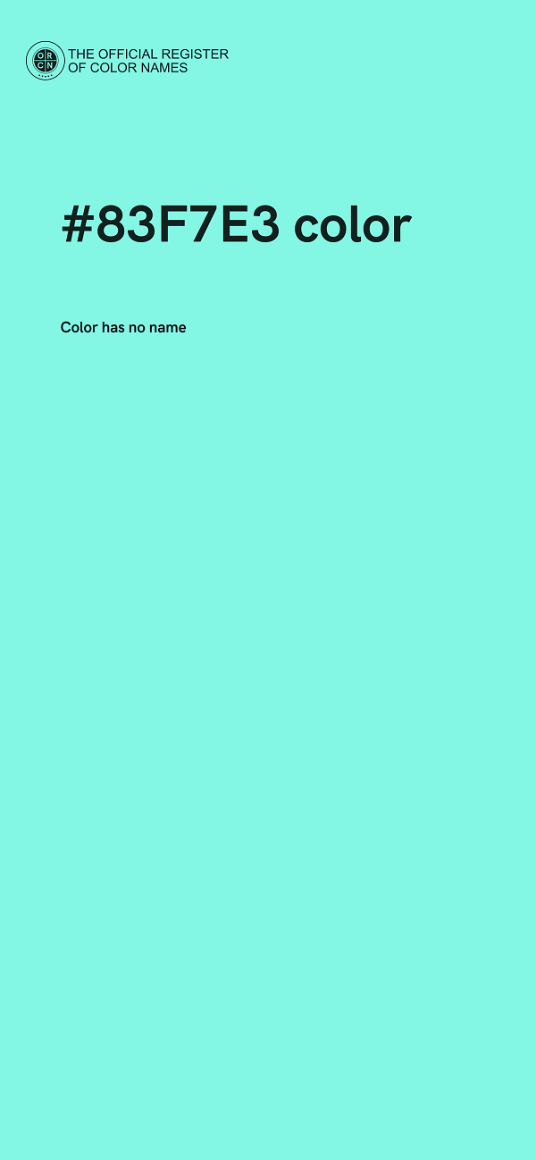 #83F7E3 color image