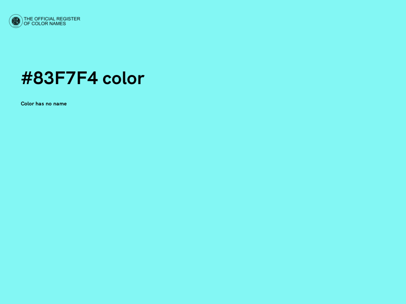 #83F7F4 color image