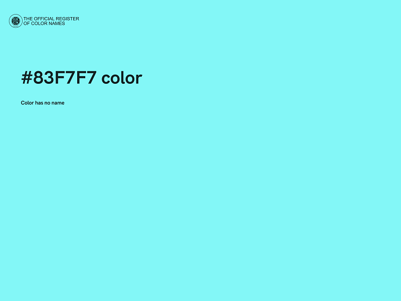 #83F7F7 color image