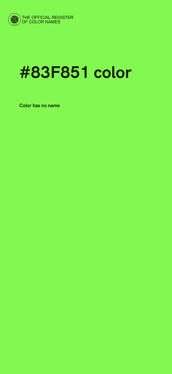 #83F851 color image