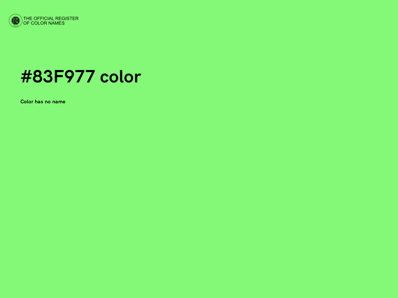 #83F977 color image