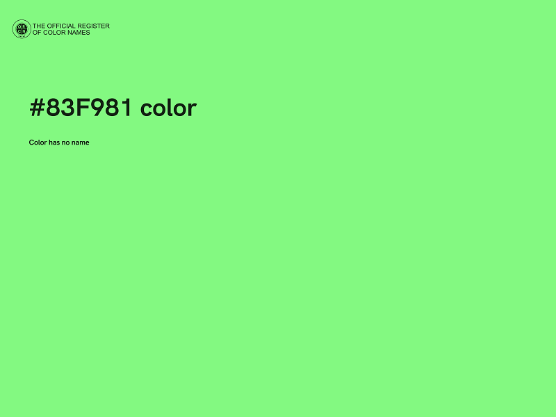 #83F981 color image
