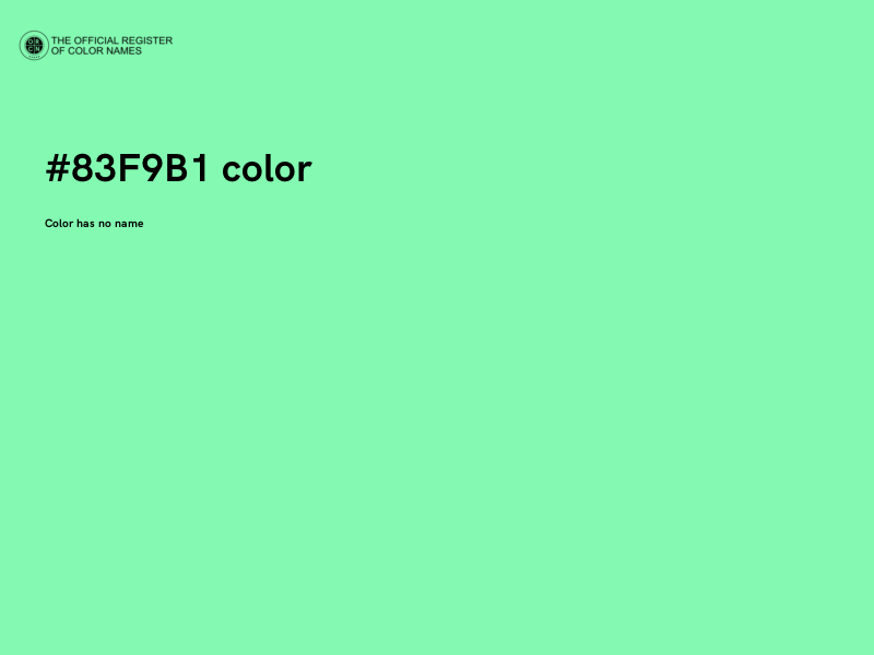 #83F9B1 color image