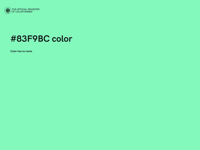 #83F9BC color image