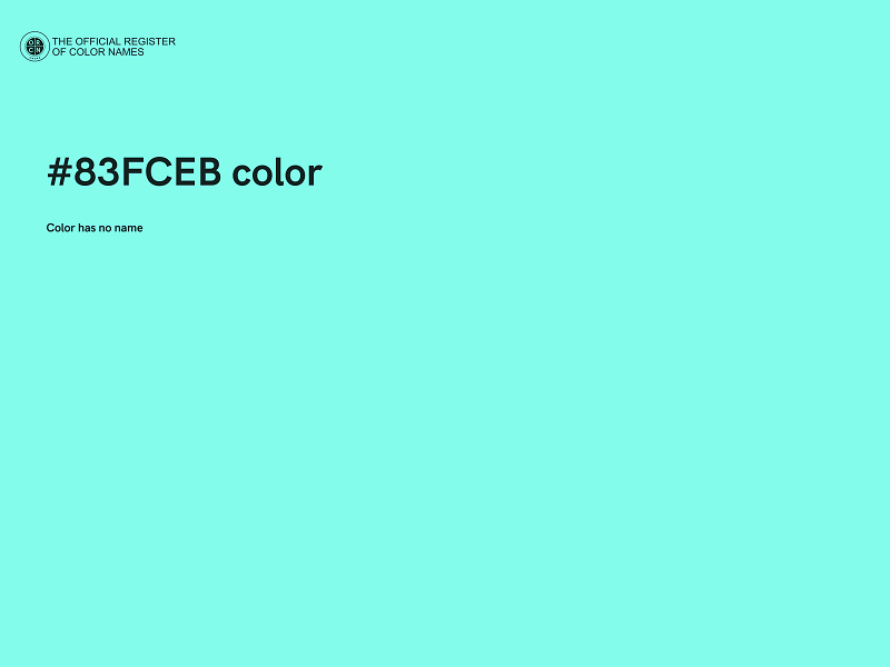 #83FCEB color image
