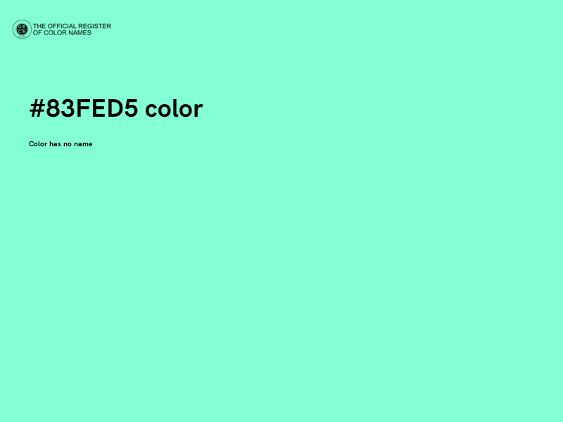 #83FED5 color image