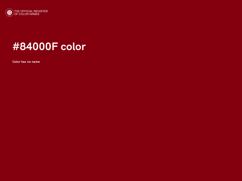 #84000F color image
