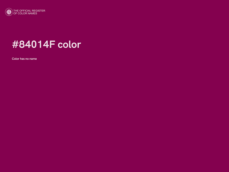 #84014F color image