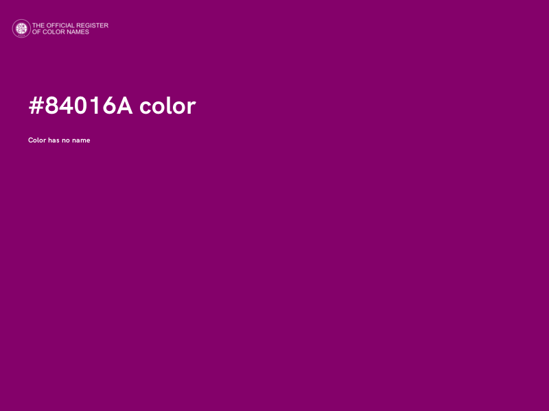 #84016A color image