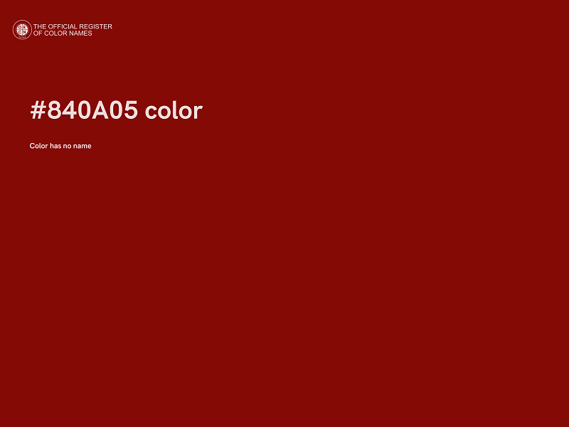 #840A05 color image