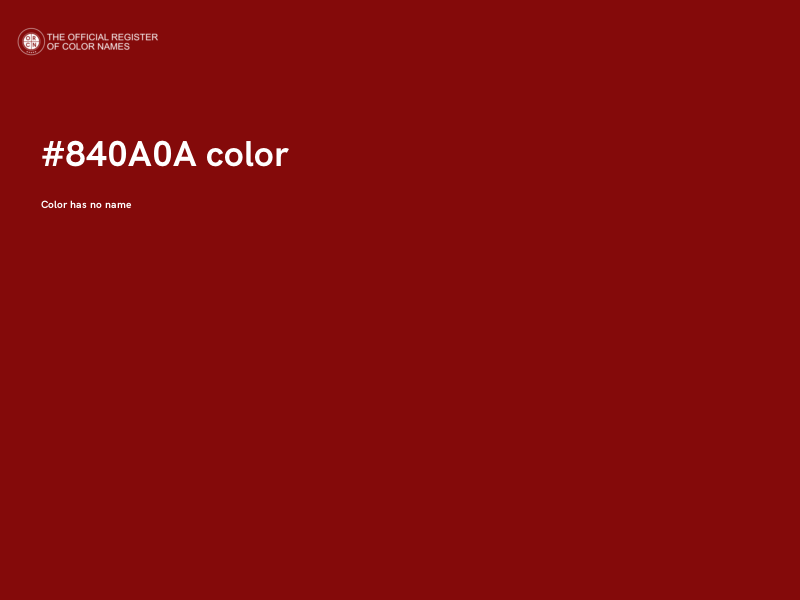 #840A0A color image