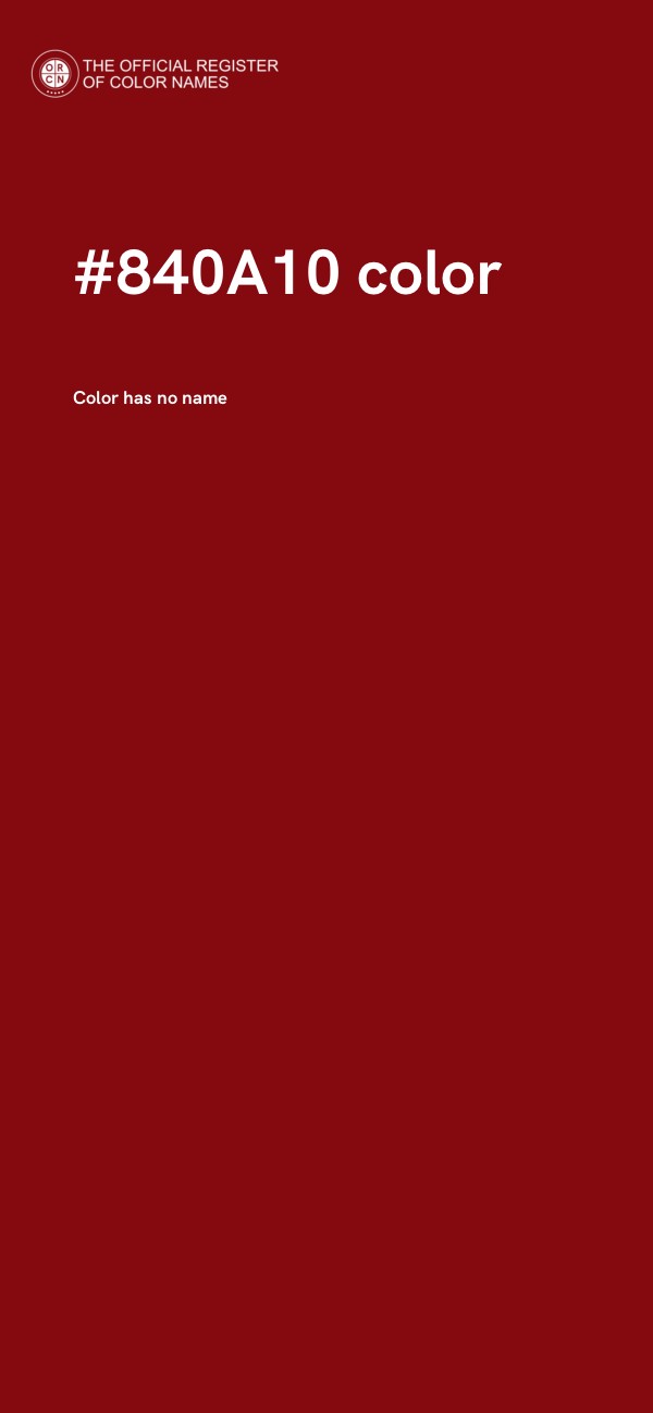 #840A10 color image
