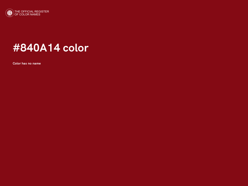 #840A14 color image