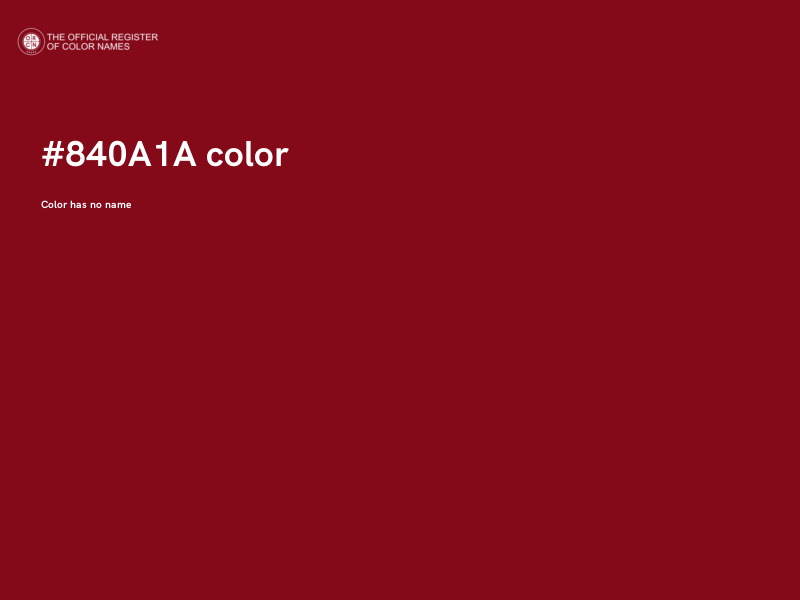 #840A1A color image