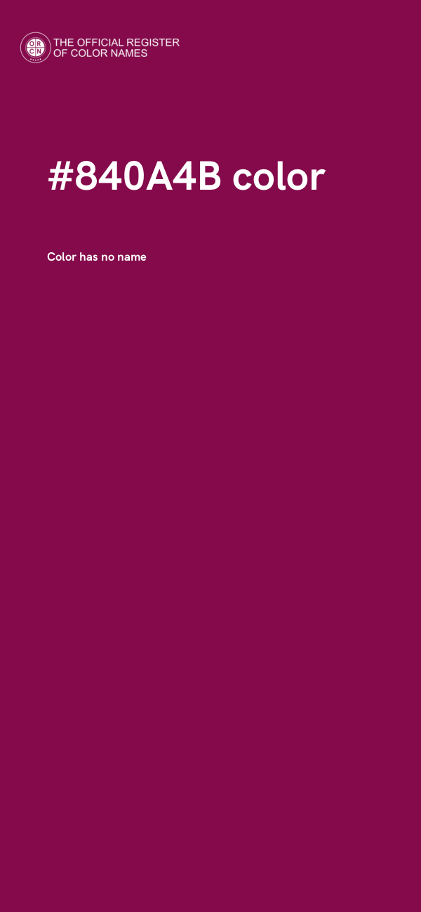#840A4B color image