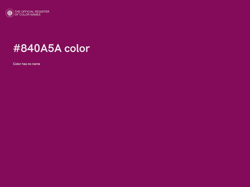 #840A5A color image