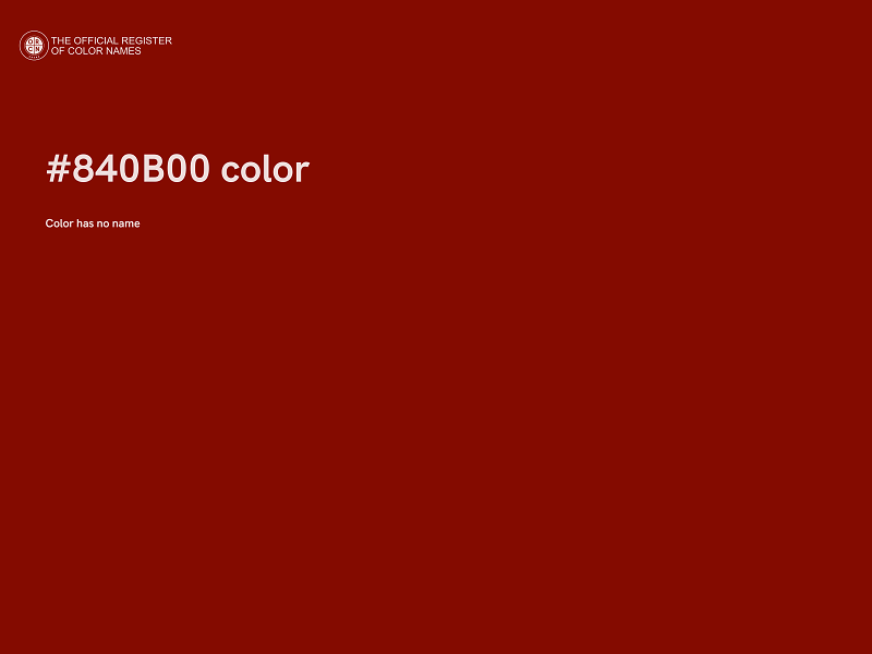 #840B00 color image