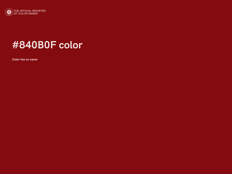 #840B0F color image