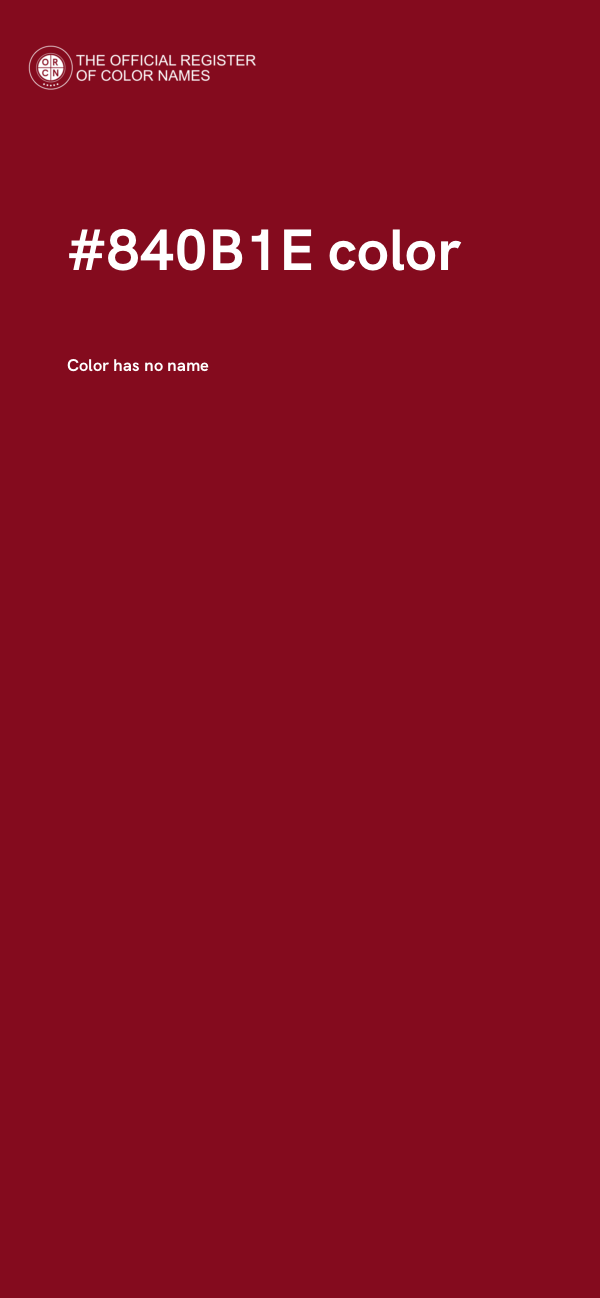 #840B1E color image