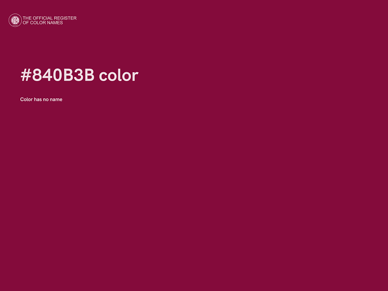 #840B3B color image