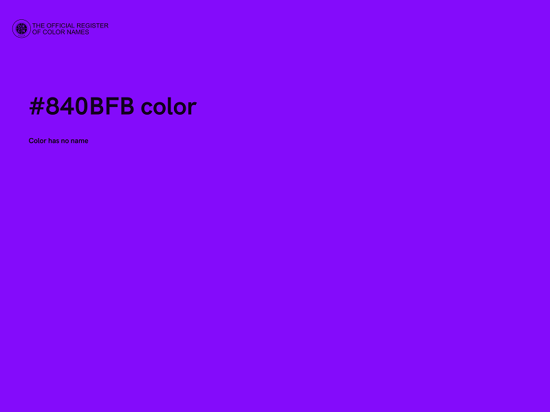 #840BFB color image