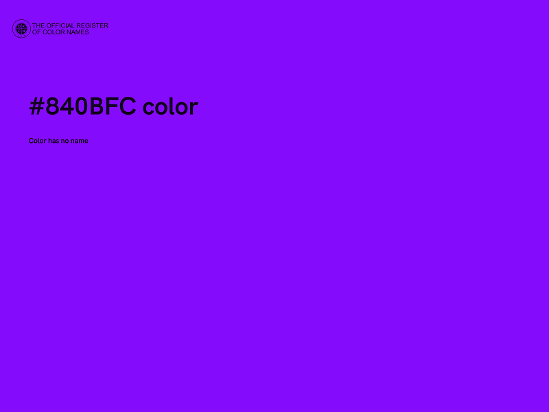 #840BFC color image