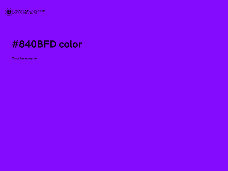 #840BFD color image