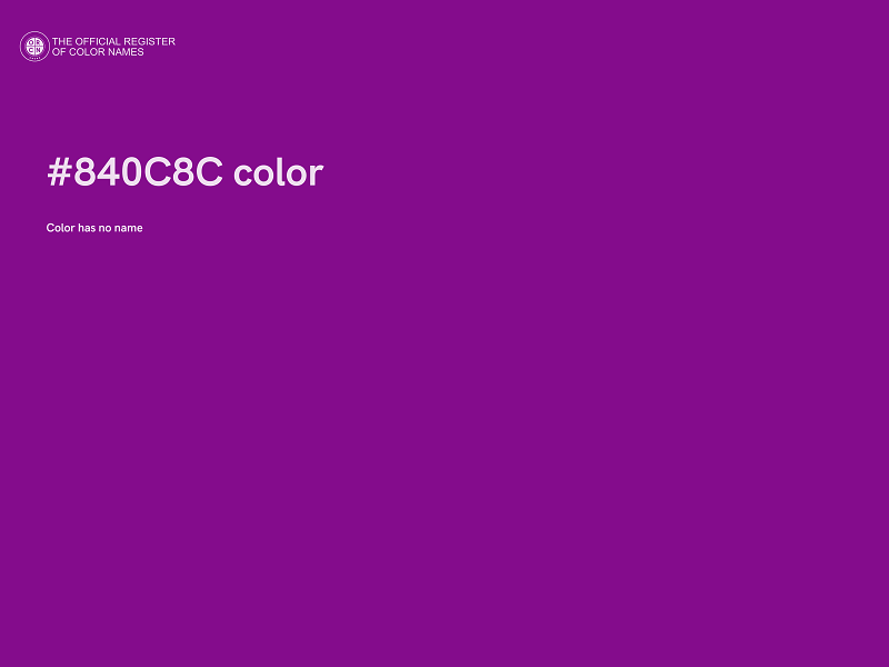 #840C8C color image