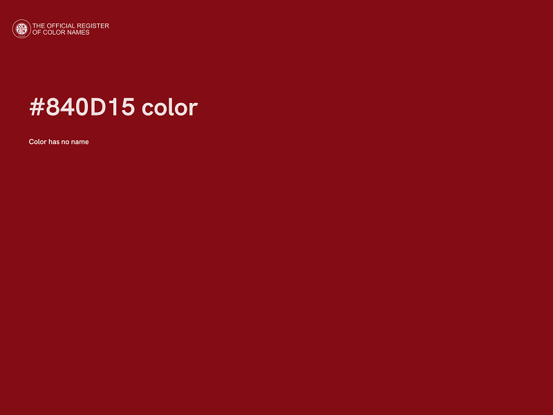 #840D15 color image