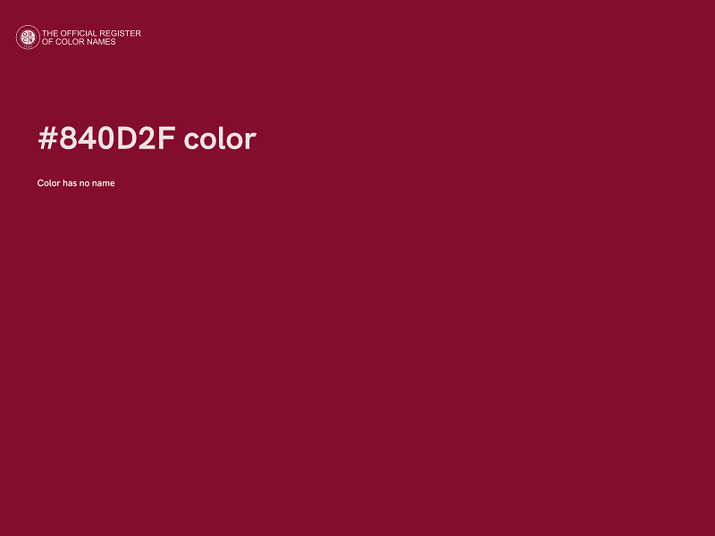 #840D2F color image