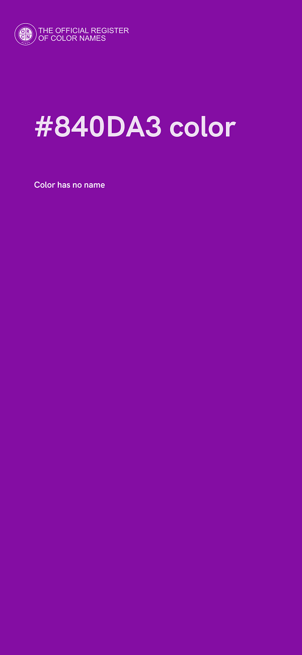 #840DA3 color image