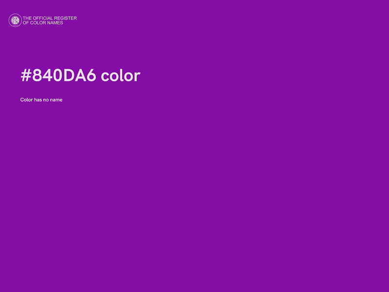 #840DA6 color image