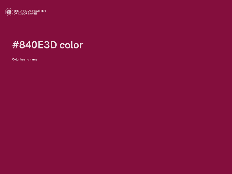 #840E3D color image