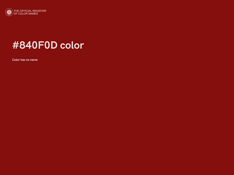 #840F0D color image