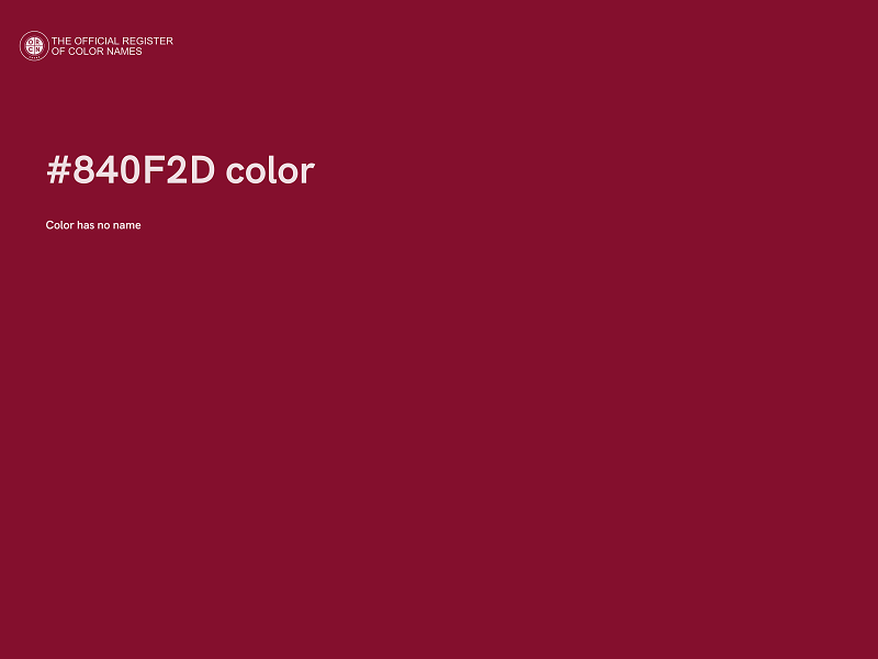 #840F2D color image