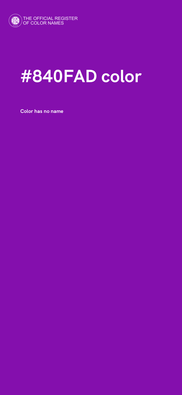 #840FAD color image