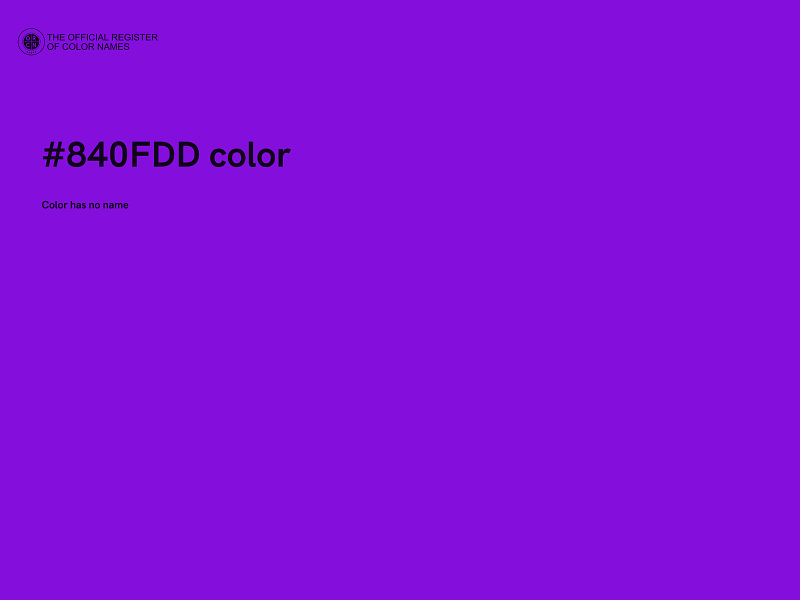 #840FDD color image