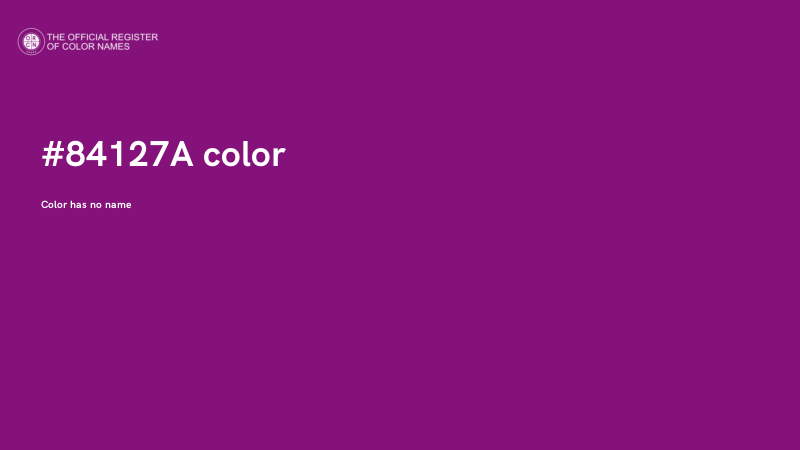 #84127A color image