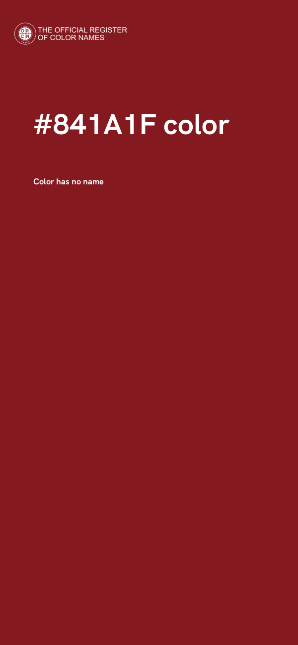 #841A1F color image