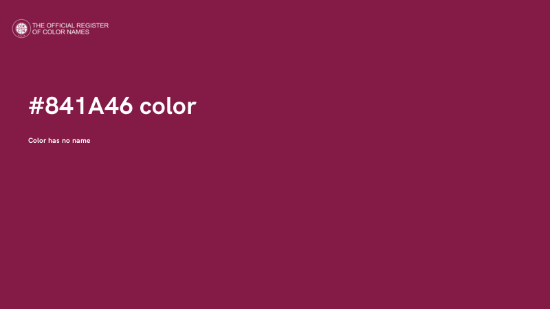 #841A46 color image